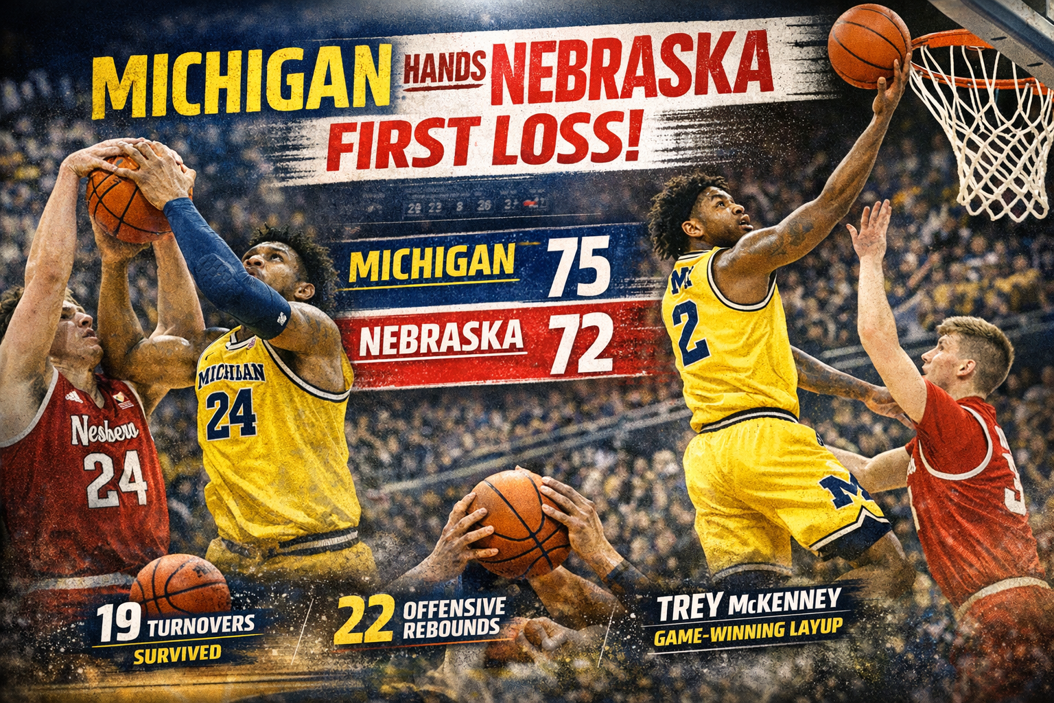 Michigan 75, Nebraska 72: the possession battle that decided a top five Big Ten heavyweight bout