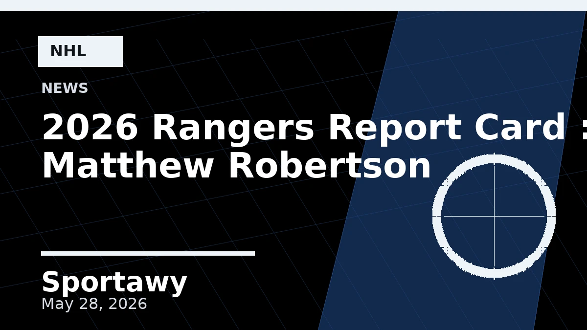 2026 Rangers Report Card : Matthew Robertson