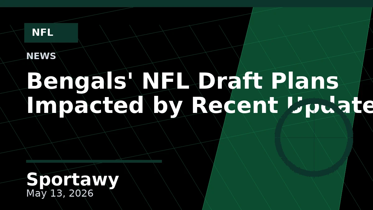 Bengals' NFL Draft Plans Impacted by Recent Update