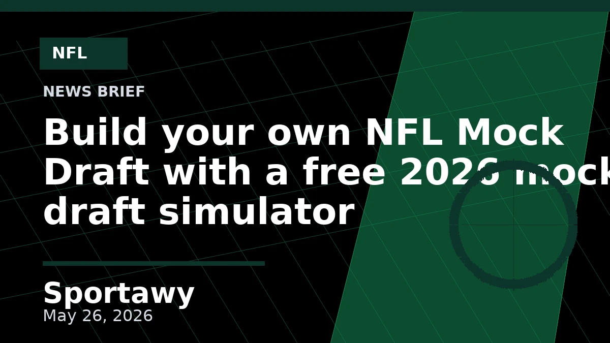 Build your own NFL Mock Draft with a free 2026 mock draft simulator