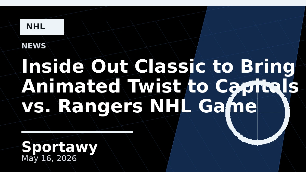 Inside Out Classic to Bring Animated Twist to Capitals vs. Rangers NHL Game