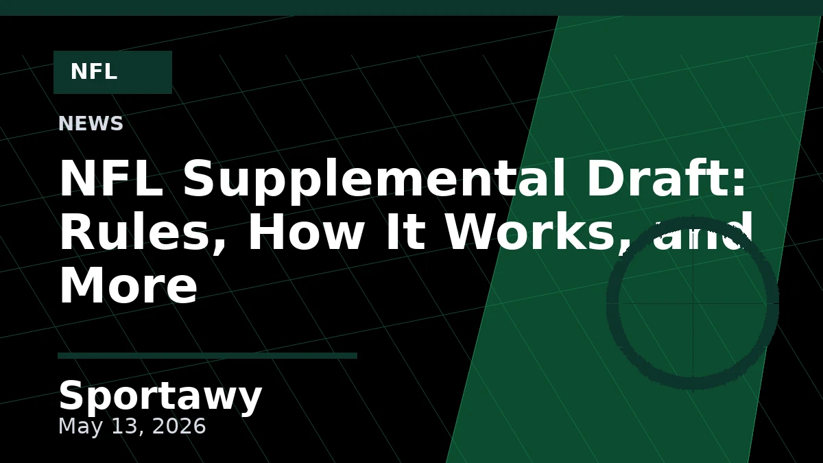 NFL Supplemental Draft: Rules, How It Works, and More