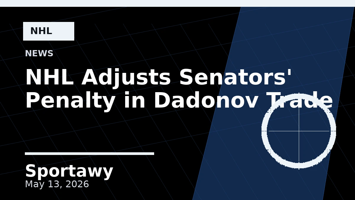 NHL Adjusts Senators' Penalty in Dadonov Trade