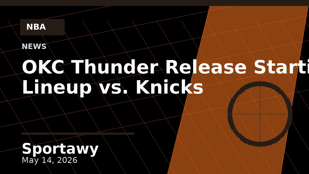 OKC Thunder Release Starting Lineup vs. Knicks
