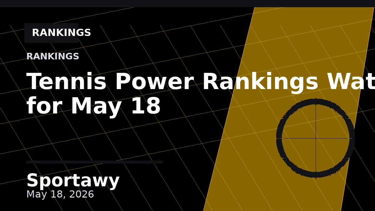 Tennis Power Rankings Watch for May 18
