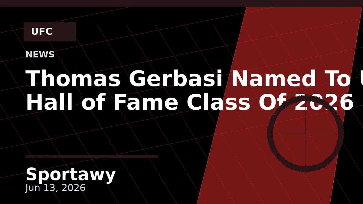 Thomas Gerbasi Named To UFC Hall of Fame Class Of 2026
